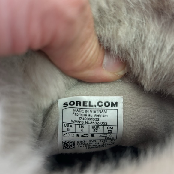 SOREL Trivoli lll Women’s Suede Waterproof Winter Boots in Quarry/Cloud Gray 6 - Picture 13 of 17
